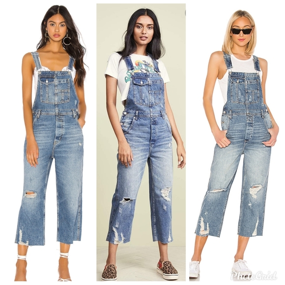 🔥Size 25🔥We the Free Baggy Boyfriend Overalls - Picture 2 of 7